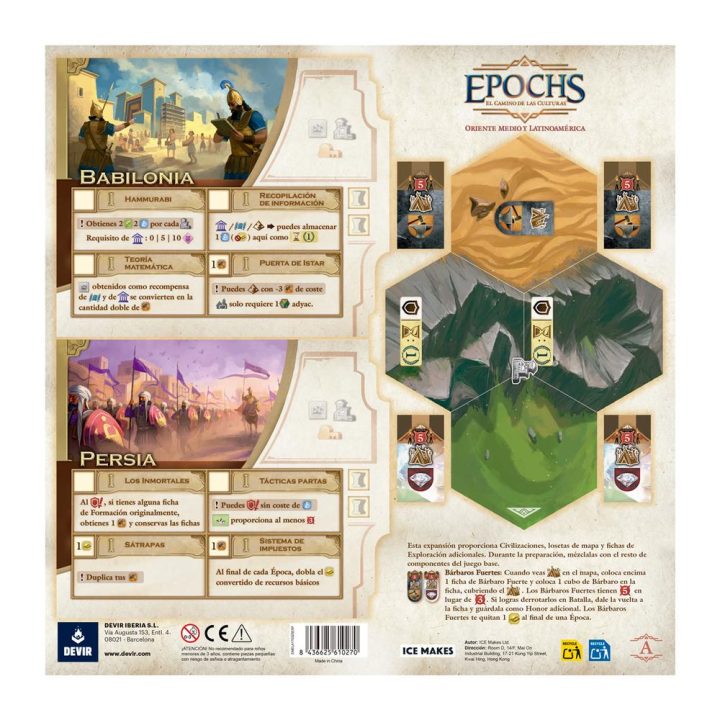 Devir Epochs Board Game Expansion: Middle East and Latin America…