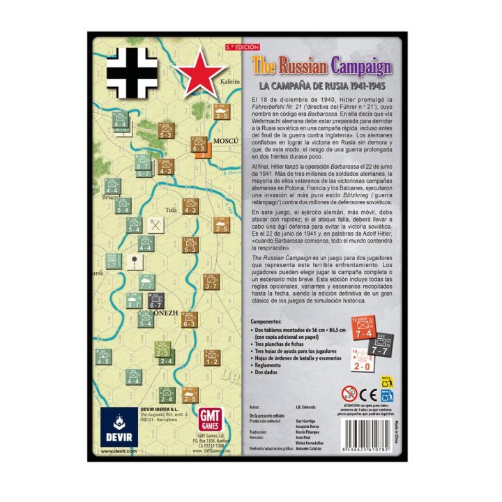 Devir Jogo de tabuleiro The Russian Campaign (BGRUCAES)