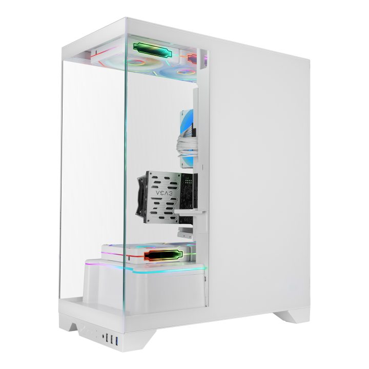 Mars Gaming MCPRISMAW caixa de PC Midi Tower Branca