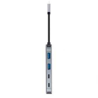Nanocable HUB USB-C 6 en 1, Conversor USB-C 3.2 GEN1 5G a 2 x USB-A +…
