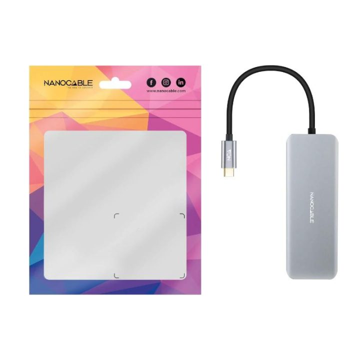 Nanocable HUB USB-C 6 en 1, Conversor USB-C 3.2 GEN1 5G a 2 x USB-A +…