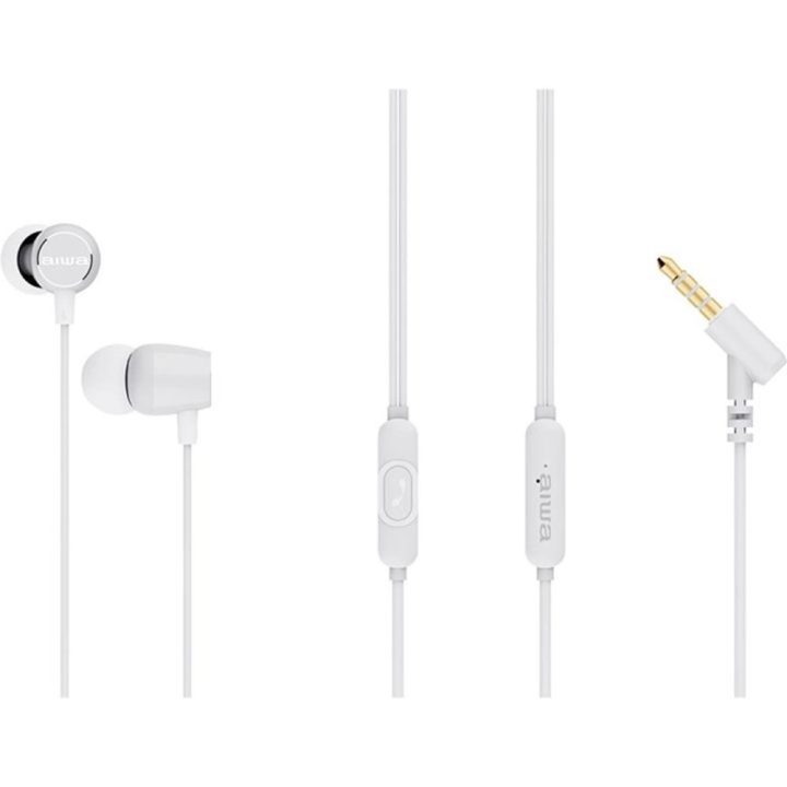 Aiwa ESTM-30WT Earbuds 3.5mm Jack White