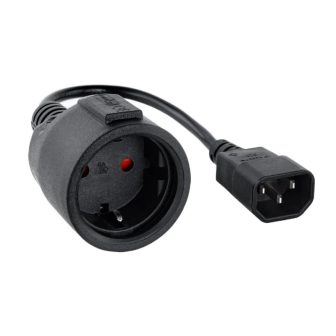 Nanocable Cable Adaptador C14/M a CEE7/H, 16A, 50 cm