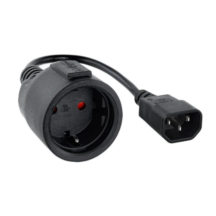 Nanocable Cabo Adaptador C14/M para CEE7/H, 16A, 50 cm
