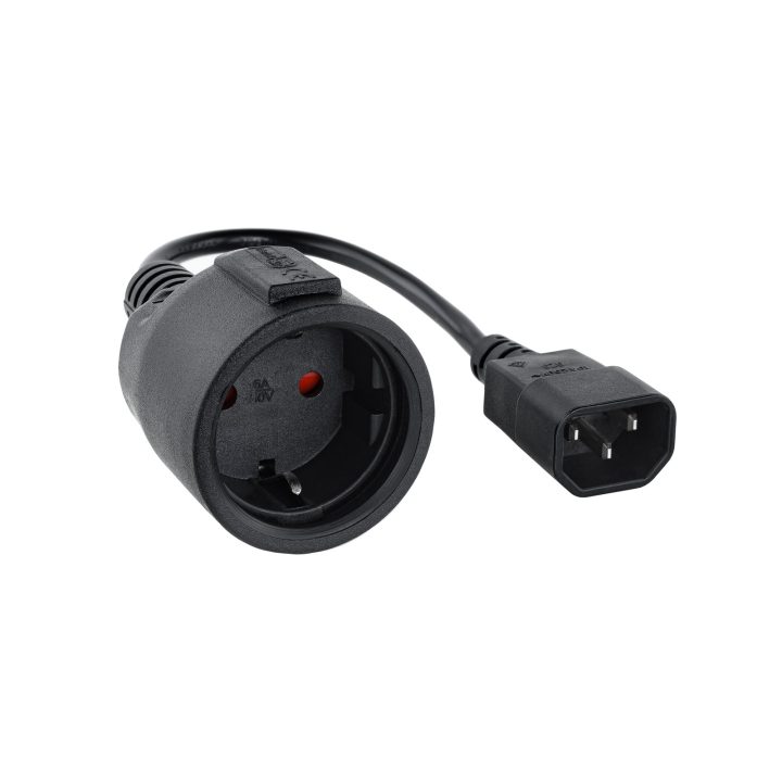 Nanocable C14/M to CEE7/H Adapter Cable, 16A, 50 cm