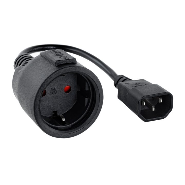 Nanocable CABLE ADAPTADOR C14/M a CEE7/H, 25 CM