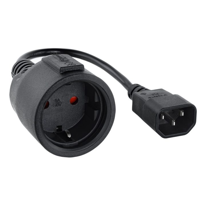 Nanocable Cabo Adaptador C14/M para CEE7/H, 16A, 50 cm