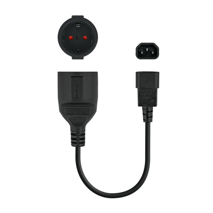 Nanocable C14/M to CEE7/H Power Adapter Cable, 25 cm