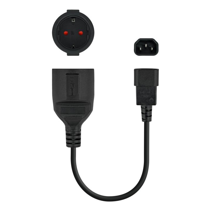 Nanocable Cabo Adaptador C14/M para CEE7/H, 16A, 50 cm