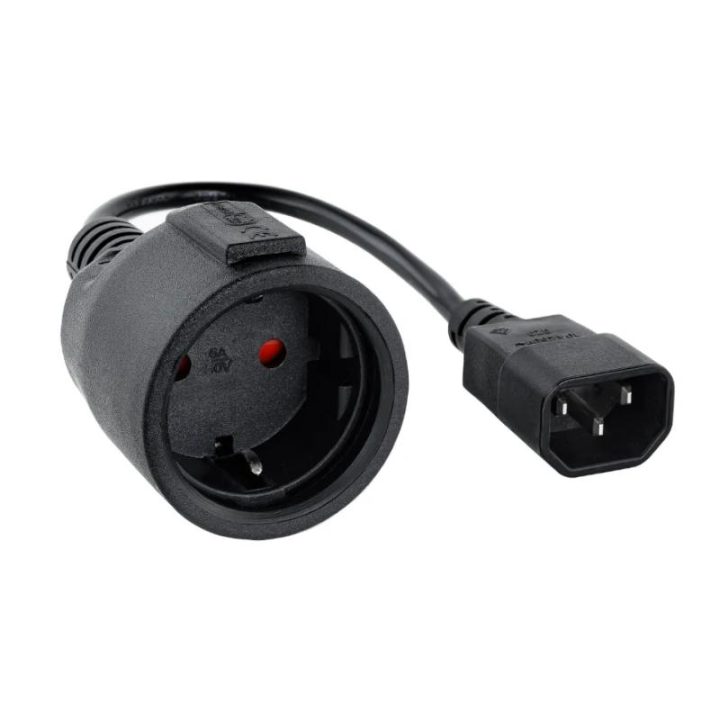 Nanocable Cable Adaptador C14/M a CEE7/H, 16A, 50 cm