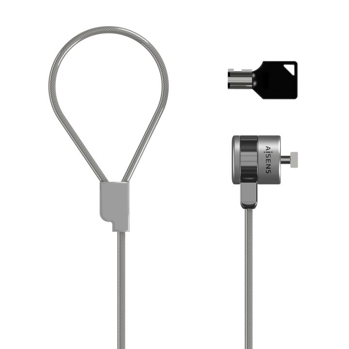 AISENS Security Cable with Key Lock for Computer, Monitor, Laptop 1.5…