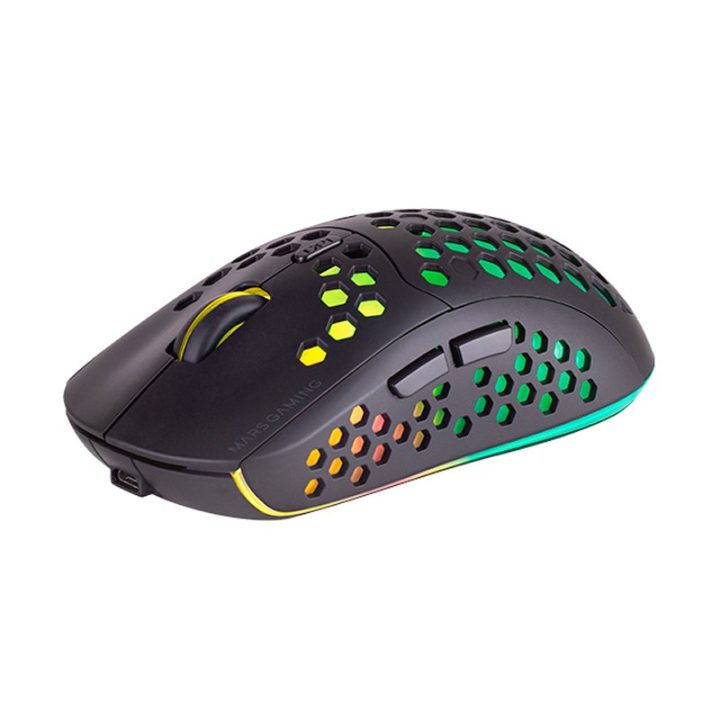 Mars Gaming MMW3, Ratón Gaming Inalámbrico, RGB Flow, Ultraligero…