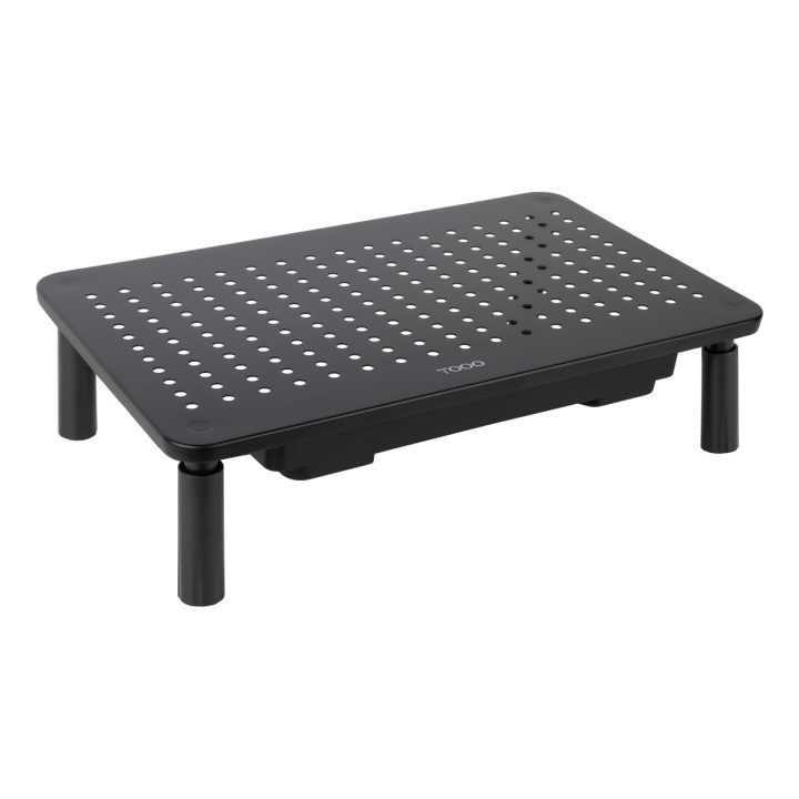 TooQ Suporte Elevador Multiusos para Monitor/Portátil, Preto