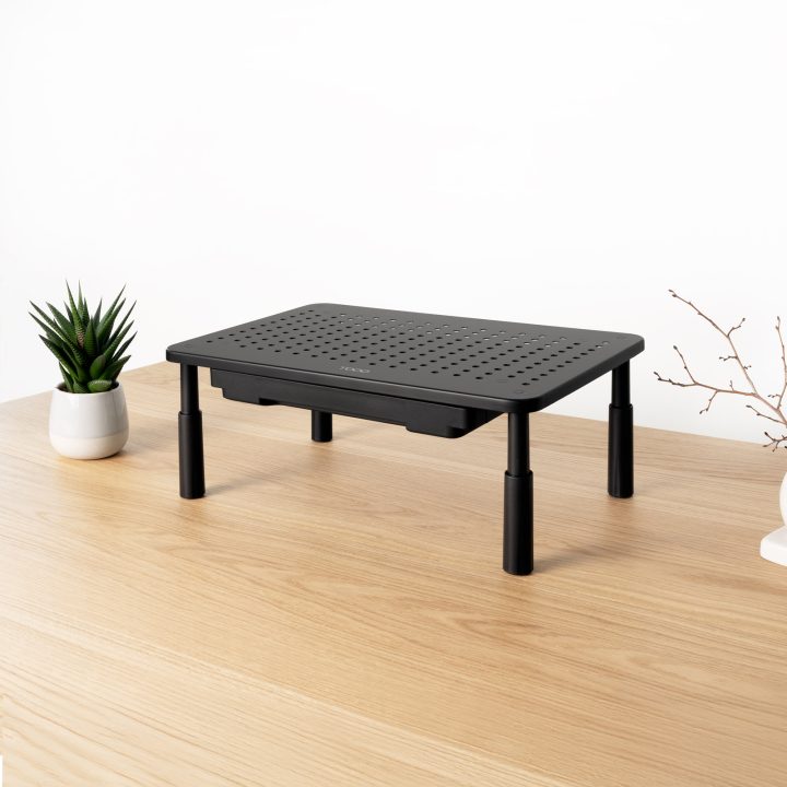 TooQ Multi-Purpose Monitor/Laptop Riser Stand, Black
