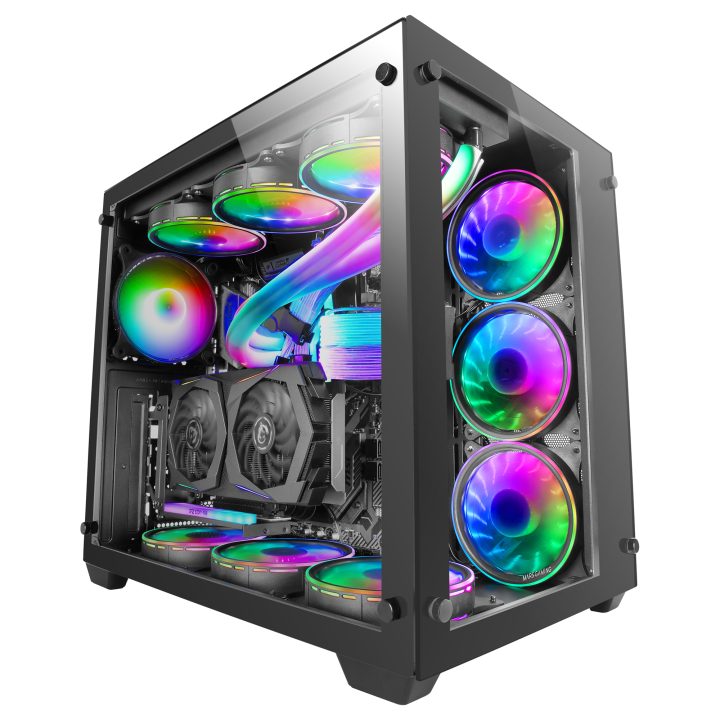 Mars Gaming Custom XXL E-ATX Gaming Case, Tempered Glass Side and…