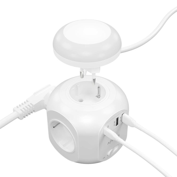 AISENS Multifunctional Desktop Power Strip with 4 Outlets + 1xUSB-C…