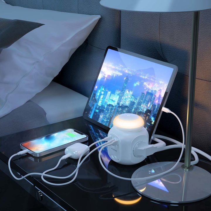 AISENS Multifunctional Desktop Power Strip with 4 Outlets + 1xUSB-C…
