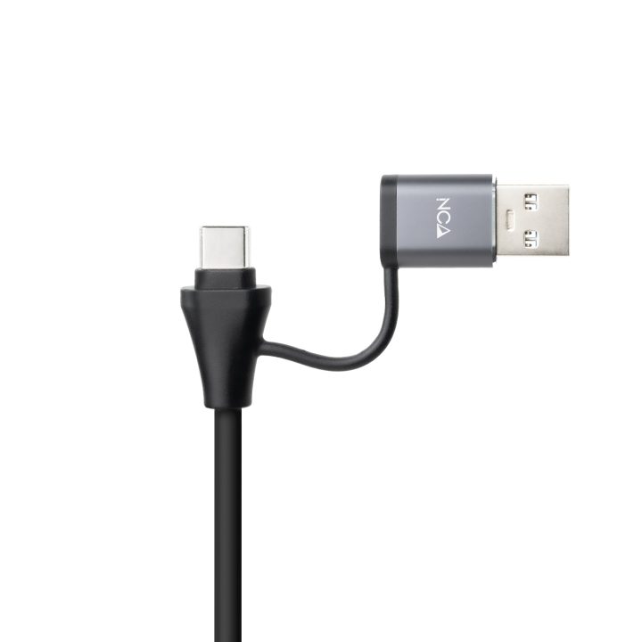 Nanocable Conversor USB-C+USB-A/M 3.0 a Ethernet, Aluminio, Gris, 15…