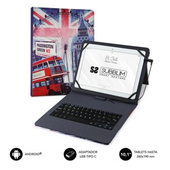 Capa + teclado Subblim keytab USB-C 10,1 polegadas england…