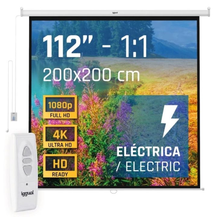 iggual Ecrã elétrico 4:3 112" 200x200 cm