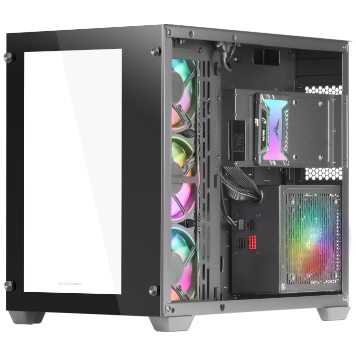 Mars Gaming Custom XXL E-ATX Gaming Case, Tempered Glass Side and…