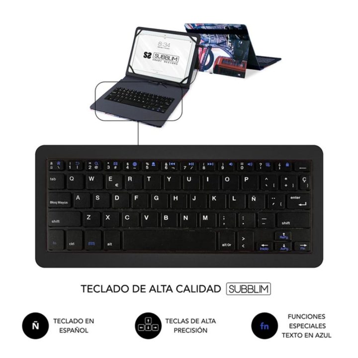 Subblim keytab USB-C 10.1 inch England Case + Keyboard…