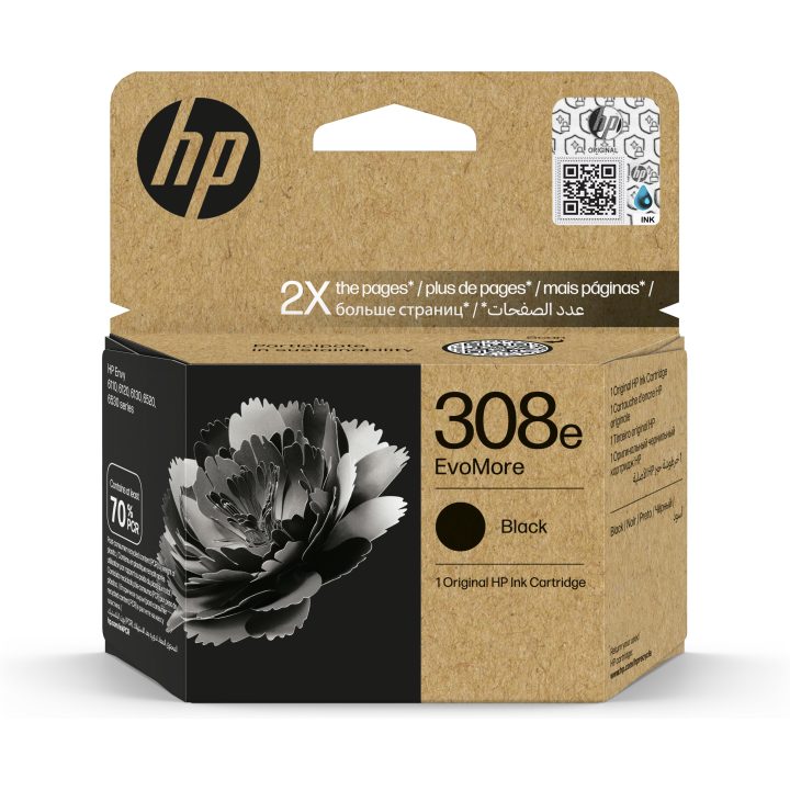 HP Cartucho de Tinta Original EvoMore 308e preto