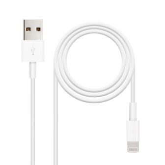 Nanocable Cabo Lightning para USB-A, Lightning/M -USB A/M, Branco, 50…