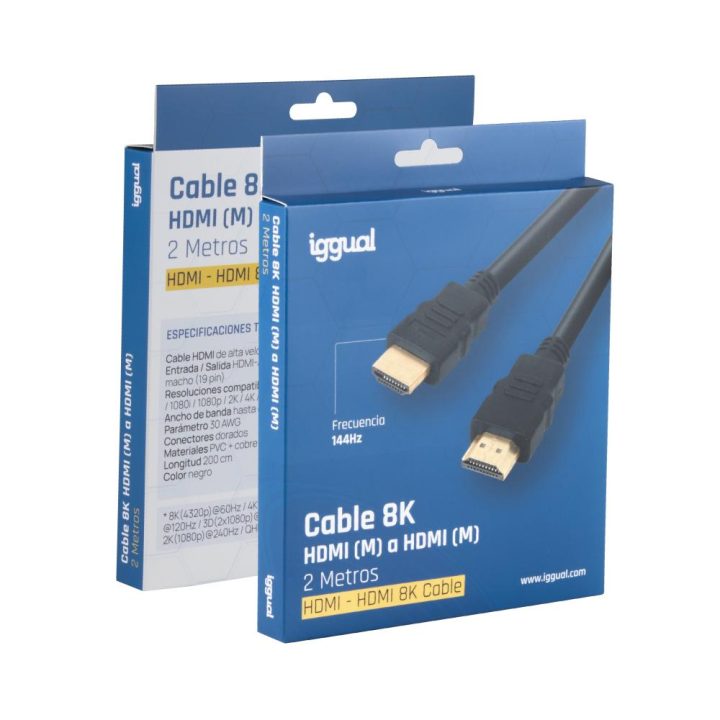 iggual HDMI Cable - HDMI 2.1 8K@60Hz 2 meters