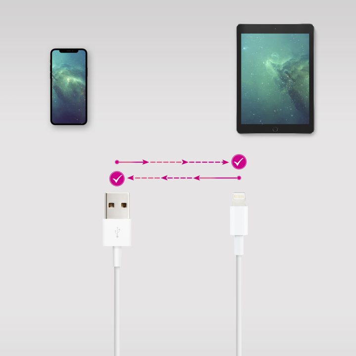Nanocable Lightning to USB-A Cable, Lightning/M - USB A/M, White, 50…