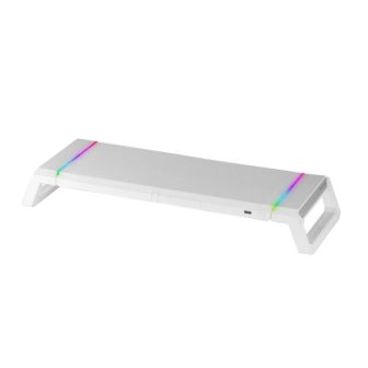 Mars Gaming MGS-ONE White, RGB Chroma Monitor Stand, Adjustable Size…