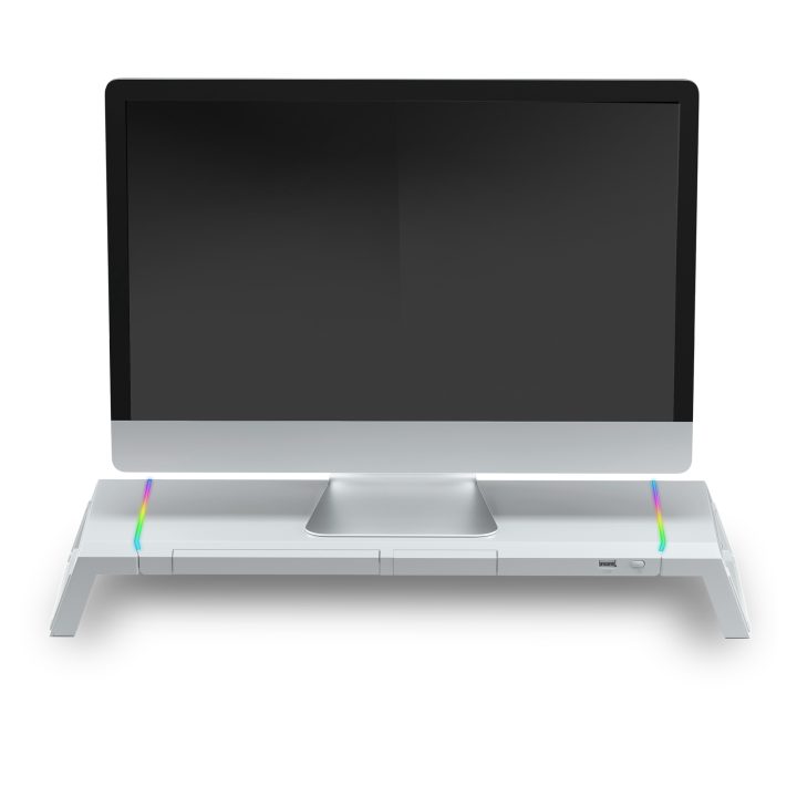 Mars Gaming MGS-ONE Branco, Suporte de Monitor RGB Chroma, Tamanho…