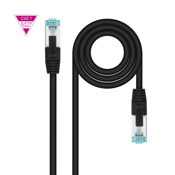 Nanocable Cat.7 Network Cable 600MHz LSZH SFTP PIMF AWG26, Black, 2 m
