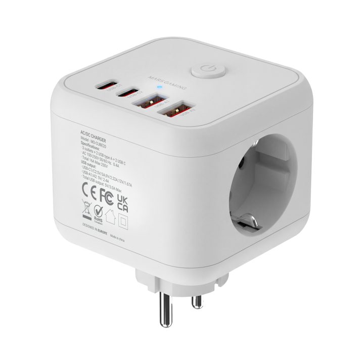 Mars Gaming MDCUBE20W Mobile Device Charger White