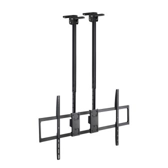 TooQ Extendable Dual-Pole Ceiling Mount for 60"-120" Screens, Black