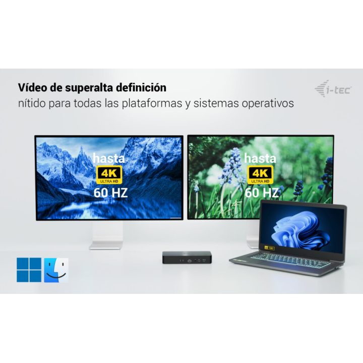 i-tec Universal Intelligent Dual Display Docking Station + Power…