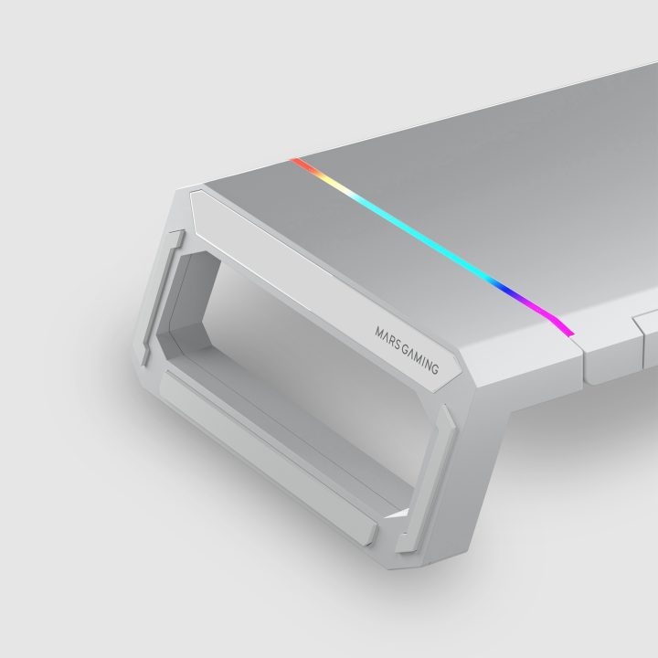 Mars Gaming MGS-ONE Branco, Suporte de Monitor RGB Chroma, Tamanho…