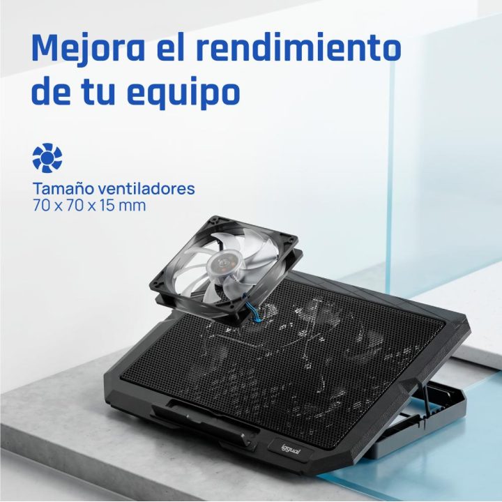 iggual Base de refrigeração portátil 4 ventoinhas RP4V17