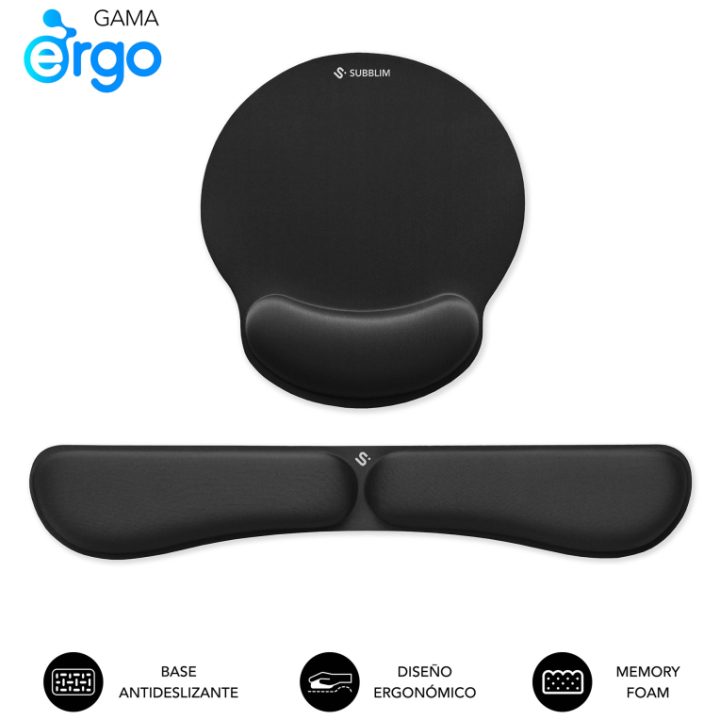 Subblim SUBMP-04E020 Wrist Rest Cotton, Lycra, Memory Foam…