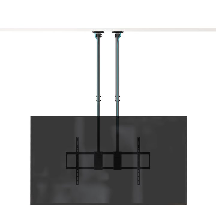 TooQ Extendable Dual-Pole Ceiling Mount for 60"-120" Screens, Black