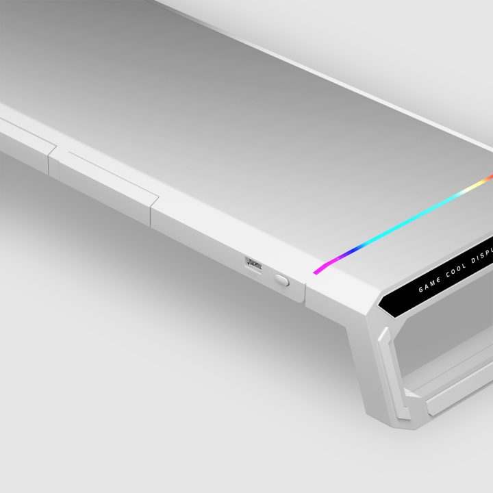 Mars Gaming MGS-ONE Branco, Suporte de Monitor RGB Chroma, Tamanho…