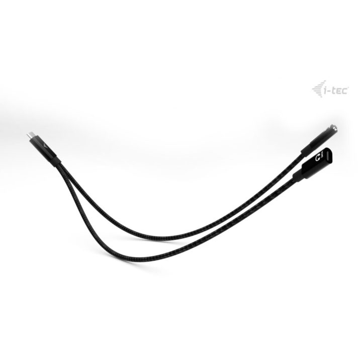 i-tec USB-C Cable Splitter Audio/Data + Power Delivery 100W