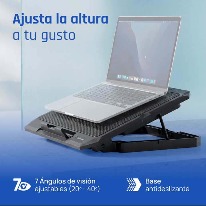 iggual Base de refrigeração portátil 4 ventoinhas RP4V17