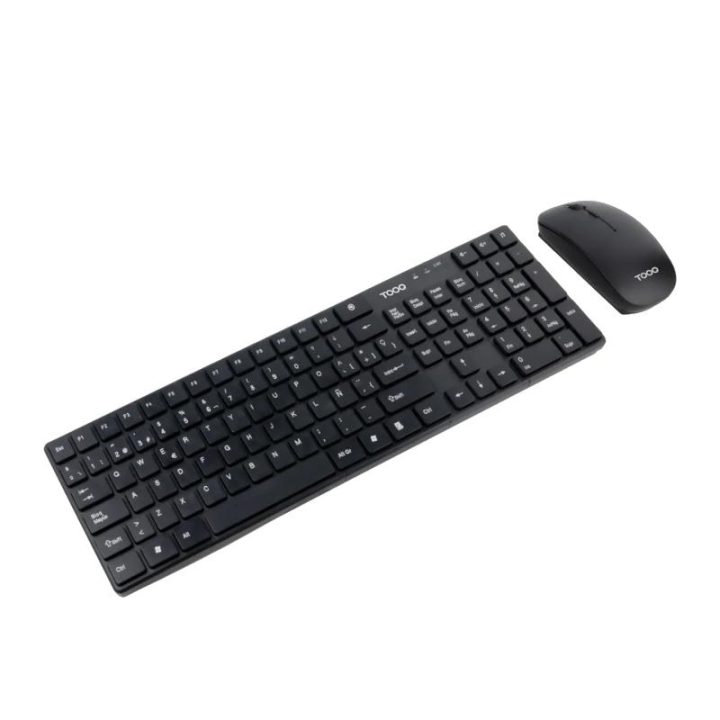TooQ Teclado + Rato slim sem fios, Preto