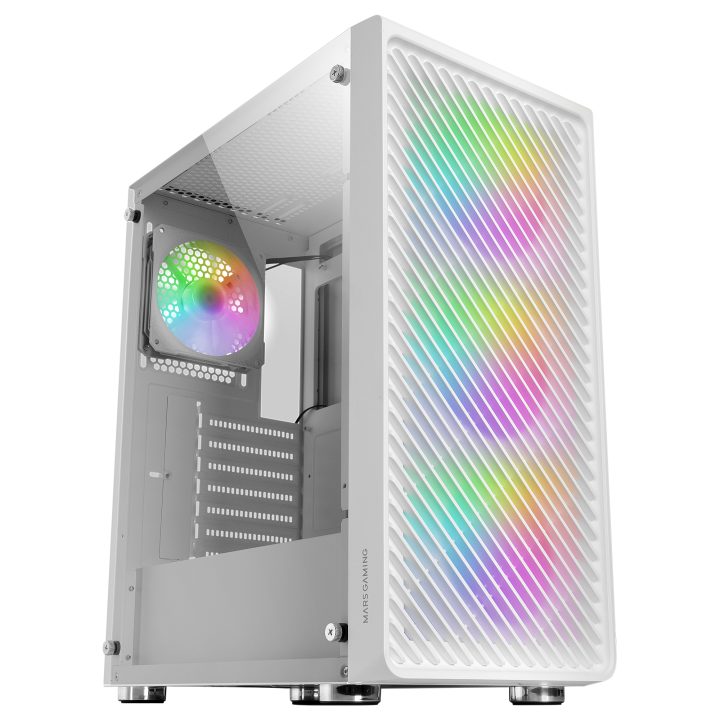 Mars Gaming MC-F, ATX Gaming Mid-Tower, Full Tempered Glass Window…