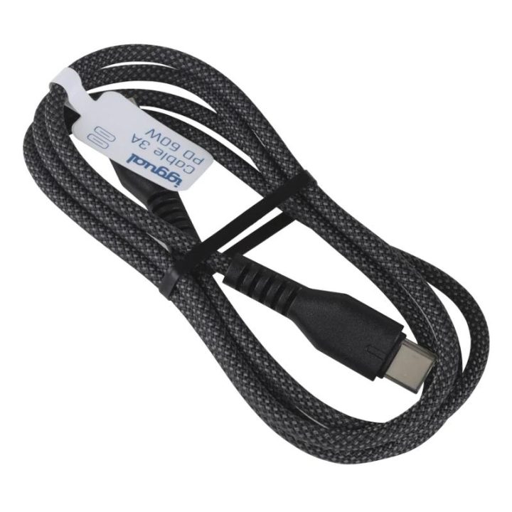 iggual USB-C to USB-C Cable 60W 3A 100 cm Braided