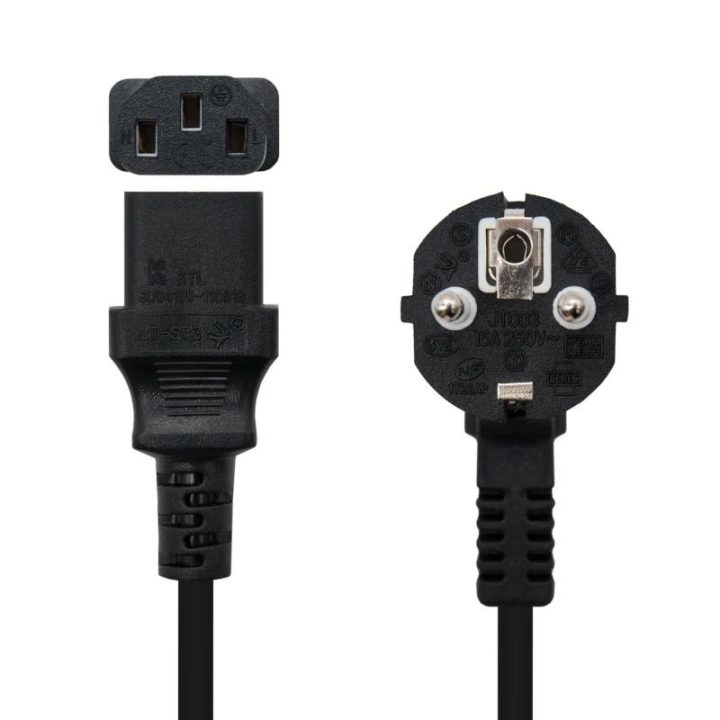 Nanocable Cable Alimentación CPU, CEE7/M-C13/H, Negro, 2 m