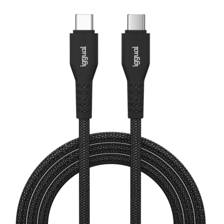 iggual USB-C to USB-C Cable 60W 3A 100 cm Braided