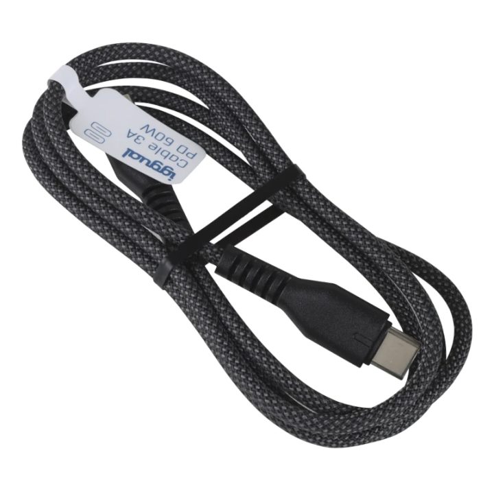 iggual Cabo USB-C para USB-C 60W 3A 100 cm trançado