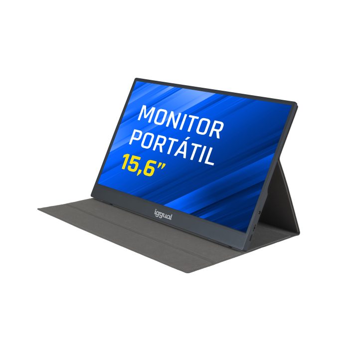 iggual Portable Monitor 15.6" IPS FHD USB-C with Case